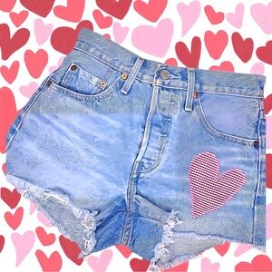 Levi’s 501 Shorts in field notes; Size: 24